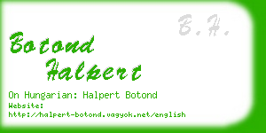 botond halpert business card
